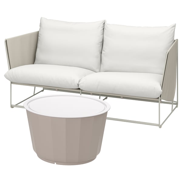 HAVSTEN / LÅGASKÄR 2er-Sitzgruppe/außen, beige/beige