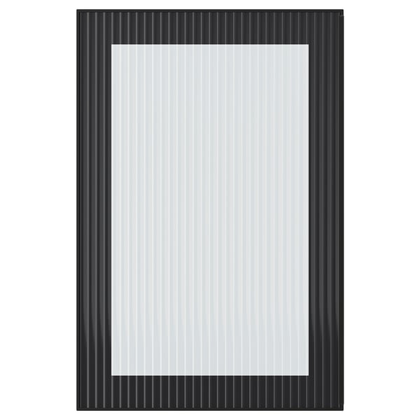 HEJSTA Vitrinentür, anthrazit/geriffeltes Glas, 40x60 cm