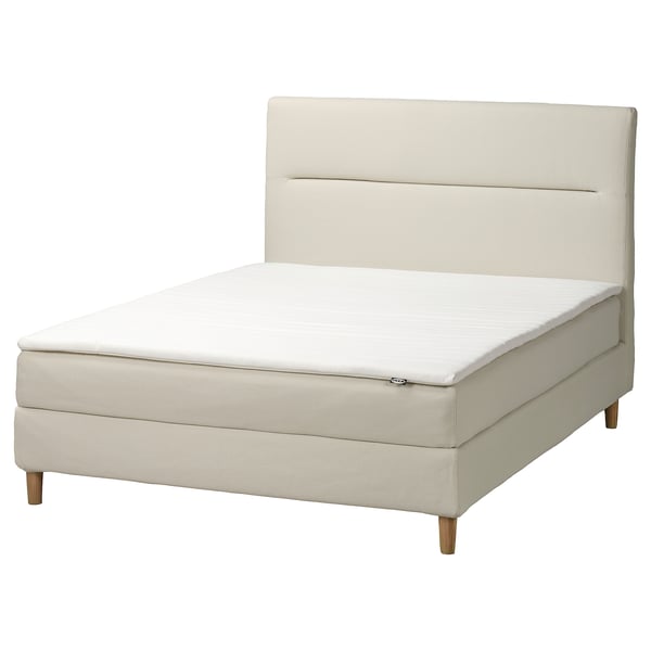 HEMFJÄLLET Boxspringbett, Vesteröy fest/Näsfjället Odensvi hellbeige, 160x200 cm