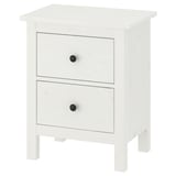 HEMNES Kommode mit 2 Schubladen, weiß gebeizt, 54x66 cm