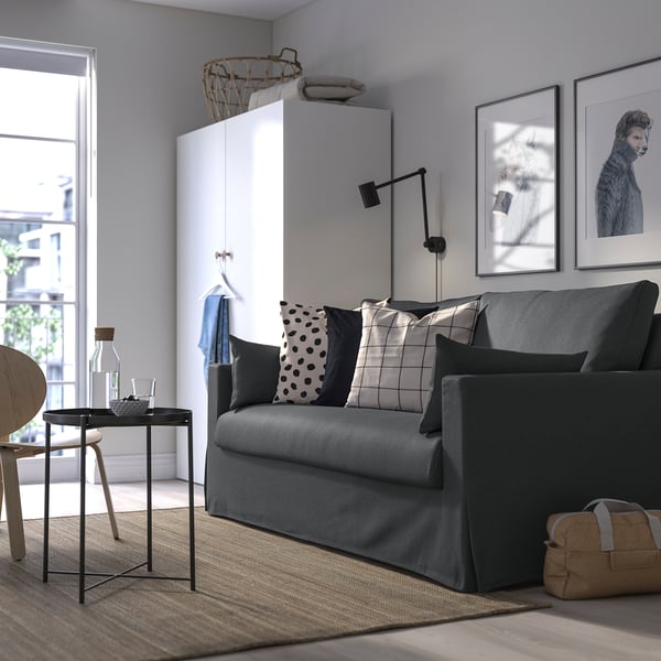 HYLTARP 2er-Bettsofa, Gransel grau