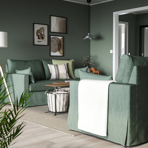 HYLTARP 2er-Sofa, Hemmesta graugrün