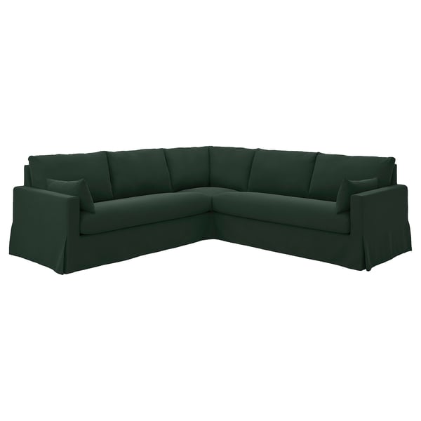 HYLTARP Bezug für Ecksofa 4-sitzig, Tallmyra dunkelgrün