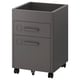 IDÅSEN Schubladenelement auf Rollen, dunkelgrau, 42x61 cm