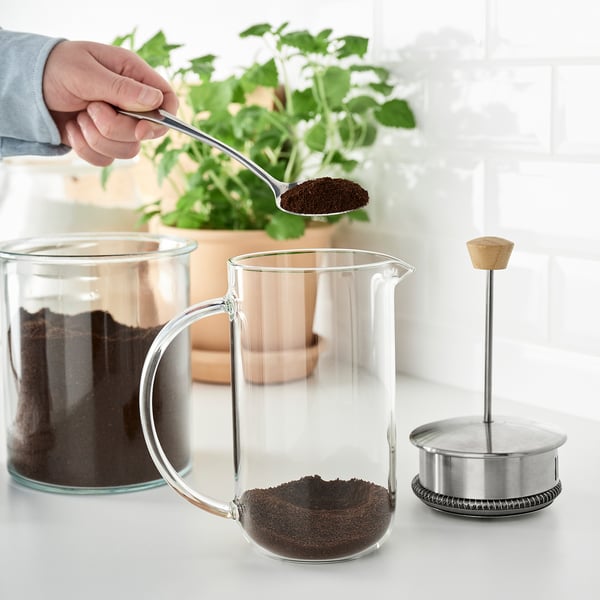 IKEA 365+ Kaffee-/Teezubereiter, Klarglas/Edelstahl, 1 l