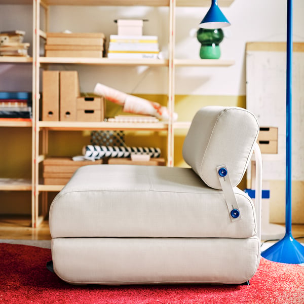 IKEA PS 2026 Bettsessel, Skiftebo helles Graubeige