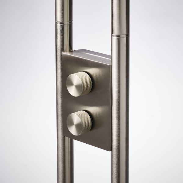 ISJAKT Deckenfluter/Leseleuchte, LED, dimmbar/vernickelt, 180 cm