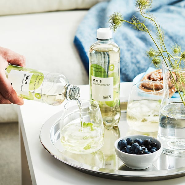 ISKUB Sprudelgetränk, Holundergeschmack/mit Zucker und Süßstoffen, 500 ml