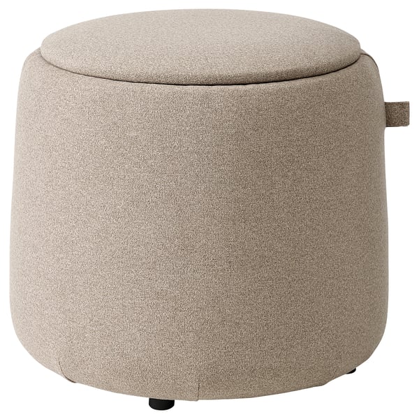JÄRRESTAD Pouf, mit Stauraum/Tonerud dunkelbeige