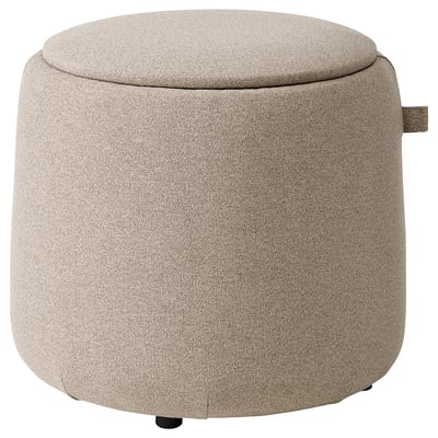 JÄRRESTAD Pouf, mit Stauraum/Tonerud dunkelbeige