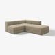 JÄTTEBO Modulecksofa 2,5-sitzig + Récamiere, rechts/Johanneshov braunbeige