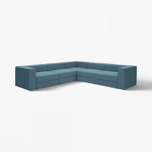 JÄTTEBO Modulecksofa 6-sitzig, Axvall dunkel graublau