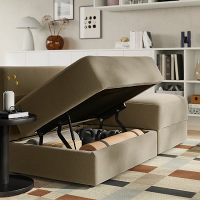 JÄTTEBO Modulecksofa 6-sitzig, Johanneshov braunbeige