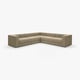 JÄTTEBO Modulecksofa 6-sitzig, Johanneshov braunbeige