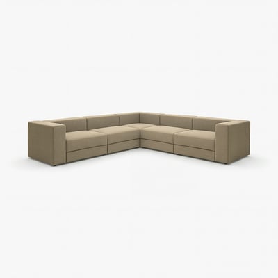 JÄTTEBO Modulecksofa 6-sitzig, Johanneshov braunbeige