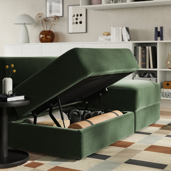 JÄTTEBO Modulecksofa 6-sitzig, Johanneshov dunkelgrün