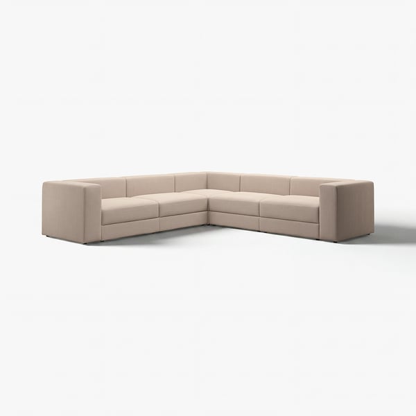 JÄTTEBO Modulecksofa 6-sitzig, Samsala graubeige