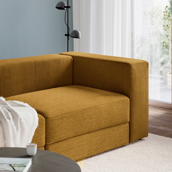 JÄTTEBO Modulecksofa 6-sitzig, Samsala ocker