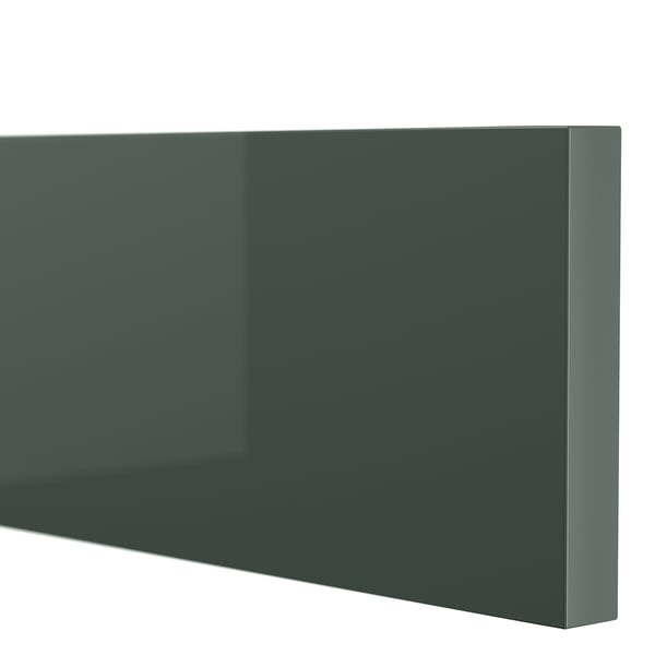 KALLARP Schubladenfront, Hochglanz dunkel graugrün, 80x10 cm