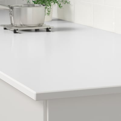 KASKER Maßarbeitsplatte, weiß Quarzkomposit, 1 m²x2.0 cm