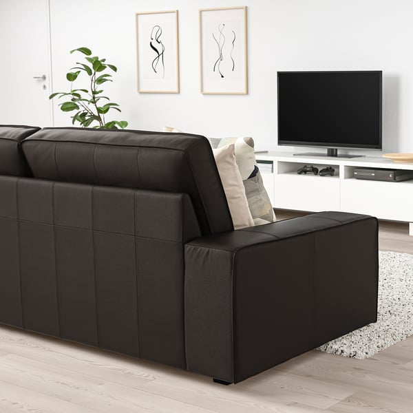 KIVIK 3er-Sofa, Grann/Bomstad dunkelbraun