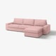 KIVIK 4er-Sofa mit Récamiere, Gunnared hell braunrosa