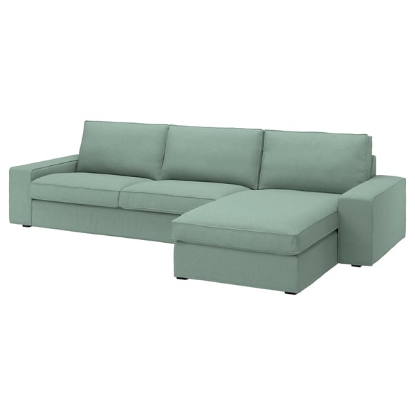KIVIK 4er-Sofa mit Récamiere, Tallmyra hellgrün