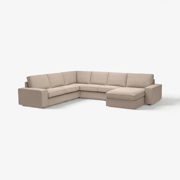 KIVIK 5er-Ecksofa mit Récamiere, Tallmyra beige