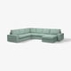 KIVIK 5er-Ecksofa mit Récamiere, Tallmyra hellgrün