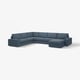 KIVIK 6er-Ecksofa m Récamiere, Gunnared blau