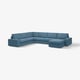 KIVIK 6er-Ecksofa m Récamiere, Tallmyra blau