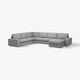 KIVIK 6er-Ecksofa m Récamiere, Tibbleby beige/grau