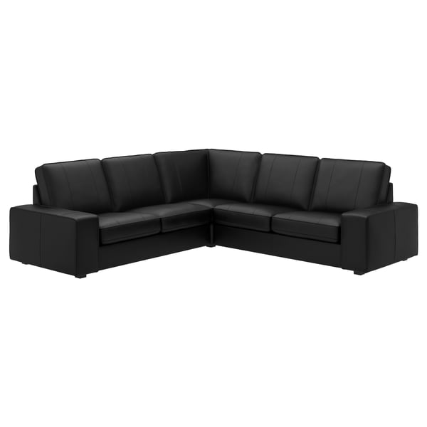 KIVIK Ecksofa 4-sitzig, Grann/Bomstad schwarz