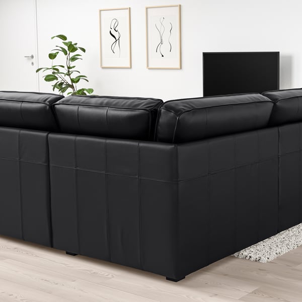 KIVIK Ecksofa 4-sitzig, Grann/Bomstad schwarz