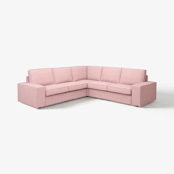 KIVIK Ecksofa 4-sitzig, Gunnared hell braunrosa