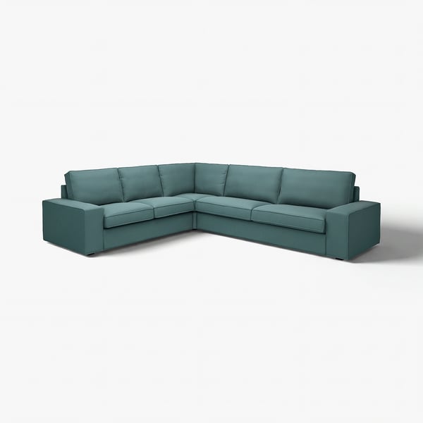 KIVIK Ecksofa 5-sitzig, Kelinge grautürkis