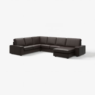 KIVIK Ecksofa 5-sitzig, mit Récamiere/Grann/Bomstad dunkelbraun