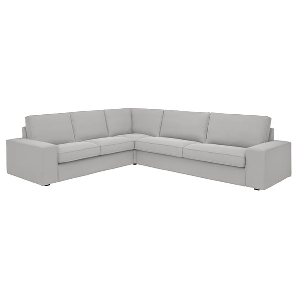 KIVIK Ecksofa 5-sitzig, Tallmyra weiß/schwarz