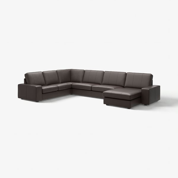 KIVIK Ecksofa 6-sitzig, mit Récamiere/Grann/Bomstad dunkelbraun