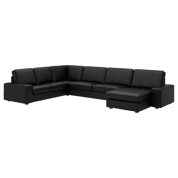 KIVIK Ecksofa 6-sitzig, mit Récamiere/Grann/Bomstad schwarz