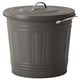 KNODD Tonne mit Deckel, grau, 16 l