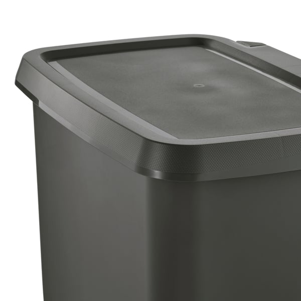KNÖCKLA Treteimer, dunkelgrau, 25 l