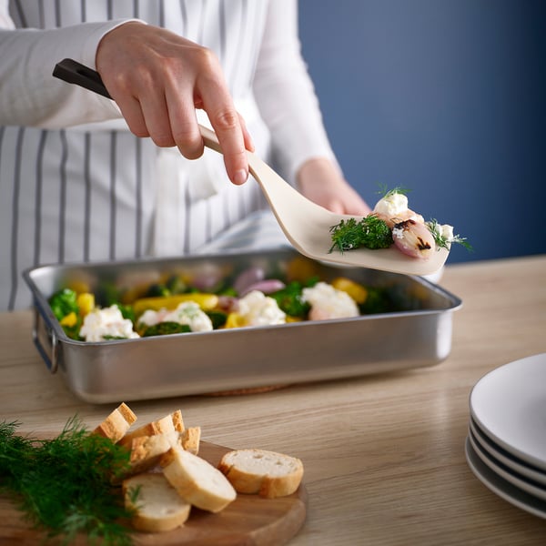 KNORRHANE Pfannenwender, hellbeige/anthrazit, 32 cm