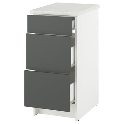KNOXHULT Unterschrank mit Schubladen, dunkelgrau, 40 cm