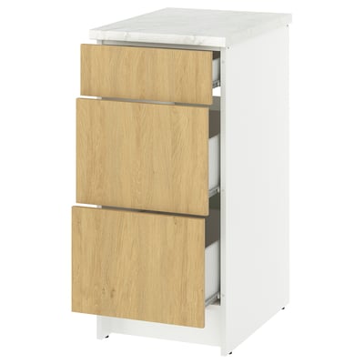 KNOXHULT Unterschrank mit Schubladen, Eichenachbildung, 40 cm