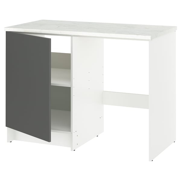 KNOXHULT Unterschrank mit Tür + off. Bereich, dunkelgrau, 120x61x91 cm