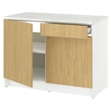 KNOXHULT Unterschrank mit Türen+Schublade, Eichenachbildung, 120 cm