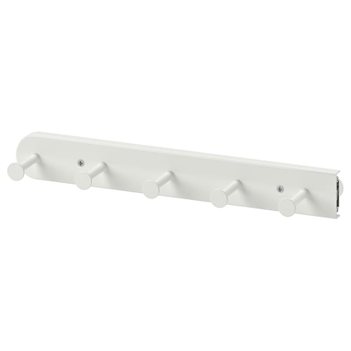 KOMPLEMENT Hakenleiste, ausziehbar, weiß, 35 cm