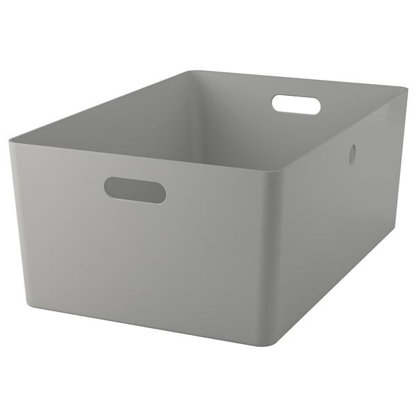 KUGGIS Box, hellgrau, 37x54x21 cm