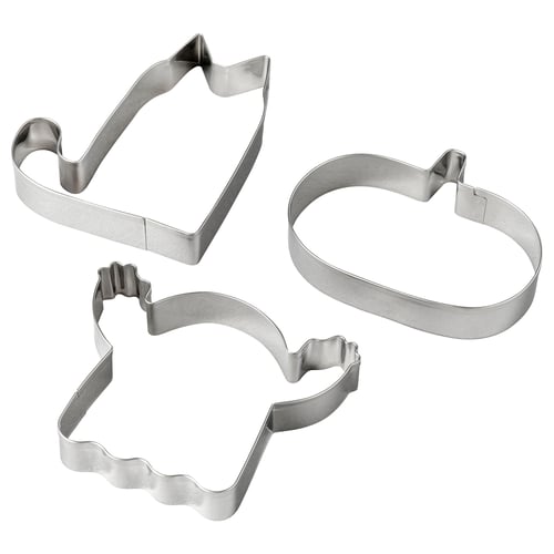 KUSTFYR Förmchen 3er-Set, Edelstahl
